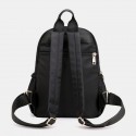 Women Solid Nylon Large Capacity Waterproof Casual Backpack