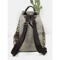 Casual Cotton Linen Embroidered Ethnic Pattern Print Multi-Carry Handbag Backpack