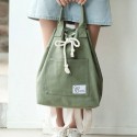 Women Canvas Multifunction Backpack String Large Capacity Waterproof Bucket Handbags