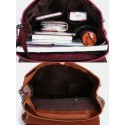 Women PU Leather Large Capacity Multi-carry Backpack Shoulder Bag