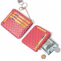 Women Polka Dot Zipper Coin Card Package Cute Card Holder Wallet Purse Neck Bag