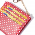 Women Polka Dot Zipper Coin Card Package Cute Card Holder Wallet Purse Neck Bag