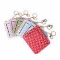 Women Polka Dot Zipper Coin Card Package Cute Card Holder Wallet Purse Neck Bag