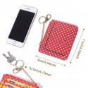 Women Polka Dot Zipper Coin Card Package Cute Card Holder Wallet Purse Neck Bag