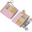 Women Polka Dot Zipper Coin Card Package Cute Card Holder Wallet Purse Neck Bag