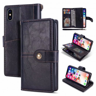 Women Solid Multi-function Phone Case For Iphone 4 Card Slot Wallet