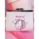 Cartoon Unicorn PU Change Card Pack Female Cute Buckle Wallet