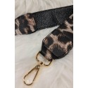 Leopard Belt Tassel Braided PU Leather Crossbody Bag 25*7*19cm