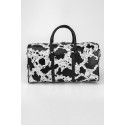 Cow Print PU Leather Duffle Bag 44*20*26cm