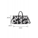 Cow Print PU Leather Duffle Bag 44*20*26cm