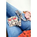 Snakeskin Tassel PU Leather Keychain & Wallet