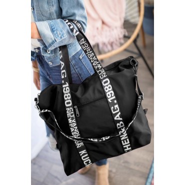 Black Portable Large-capacity Shoulder Bag