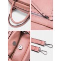JOSEKO Women's Faux Leather Casual Simple Multilayer Zipper  Handbag Crossbody Bag