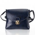 Women Faux Candy Color Leather Crossbody Bag