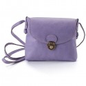 Women Faux Candy Color Leather Crossbody Bag