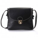 Women Faux Candy Color Leather Crossbody Bag