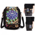Woman Tribal Retro Shoulder Bag Canvas Chinese Style Phone Bag Little Bag For Woman