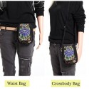 Woman Tribal Retro Shoulder Bag Canvas Chinese Style Phone Bag Little Bag For Woman