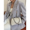 Women Faux Leather Fashion Stone Pattern Multifunction Chain Crossbody Bag Shoulder Bag