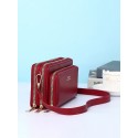 JOSEKO Women's PU Faux Leather Zipper Fashion Trend Crossbody Shoulder Bag Phone Bag