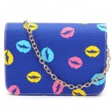 Women Casual Lip Pattern Leather Crossbody Bag Shoulder Bag