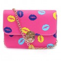 Women Casual Lip Pattern Leather Crossbody Bag Shoulder Bag