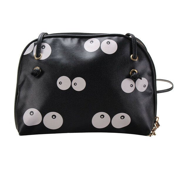 Women Eyes Pattern Mini PU Leather Crossbody Bag